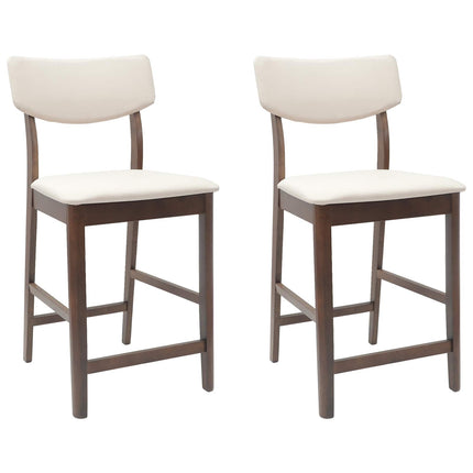 Matstolar 2 pcs Ljusbrun 48 x 49 x 95 cm Massiv Gummiträ