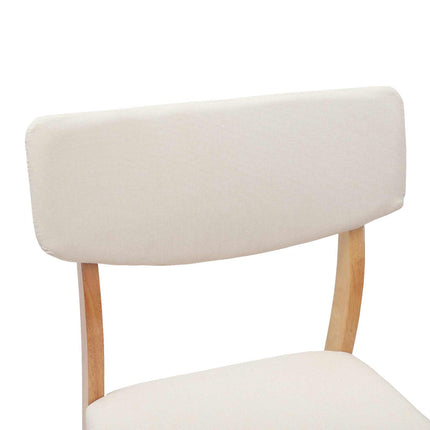 Matstolar 2 pcs Naturfärg 48 x 49 x 95 cm Massiv Gummiträ