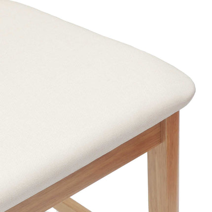 Matstolar 2 pcs Naturfärg 48 x 49 x 95 cm Massiv Gummiträ