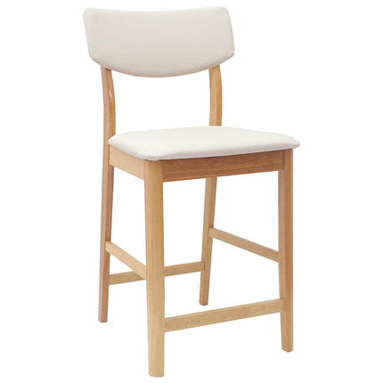 Matstolar 2 pcs Naturfärg 48 x 49 x 95 cm Massiv Gummiträ