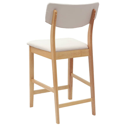 Matstolar 2 pcs Naturfärg 48 x 49 x 95 cm Massiv Gummiträ