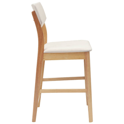 Matstolar 2 pcs Naturfärg 48 x 49 x 95 cm Massiv Gummiträ