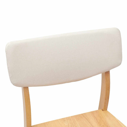 Matstolar 2 pcs Naturfärg 48 x 49 x 95 cm Massiv Gummiträ