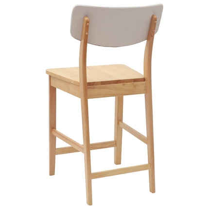 Matstolar 2 pcs Naturfärg 48 x 49 x 95 cm Massiv Gummiträ