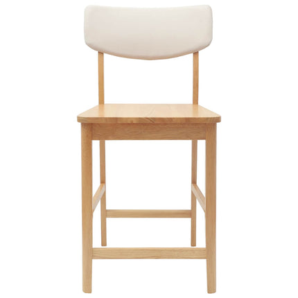 Matstolar 2 st Massiv Gummiträ Naturfärg 48 x 49 x 95 cm