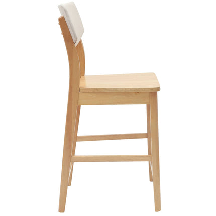 Matstolar 2 pcs Naturfärg 48 x 49 x 95 cm Massiv Gummiträ