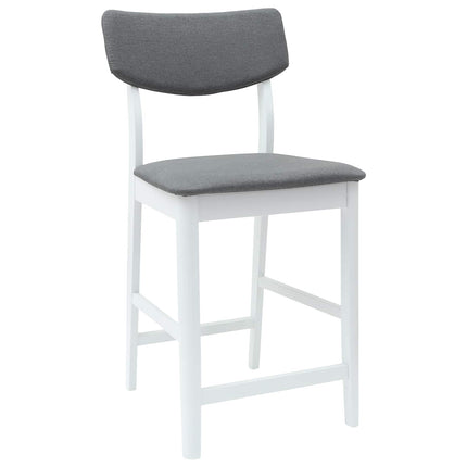 Matstolar 2 st Massiv Gummiträ Vit 48 x 49 x 95 cm