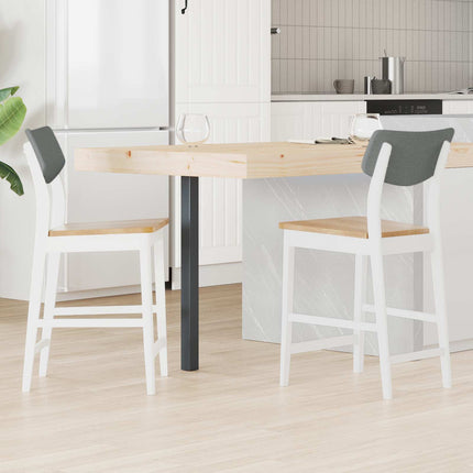 Matstolar 2 pcs Vit 48 x 49 x 95 cm Massiv Gummiträ
