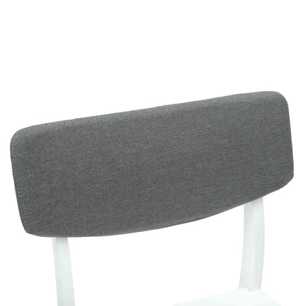 Matstolar 2 pcs Vit 48 x 49 x 95 cm Massiv Gummiträ