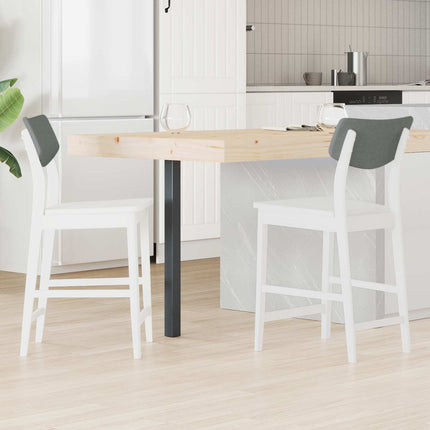 Matstolar 2 pcs Vit 48 x 49 x 95 cm Massiv Gummiträ