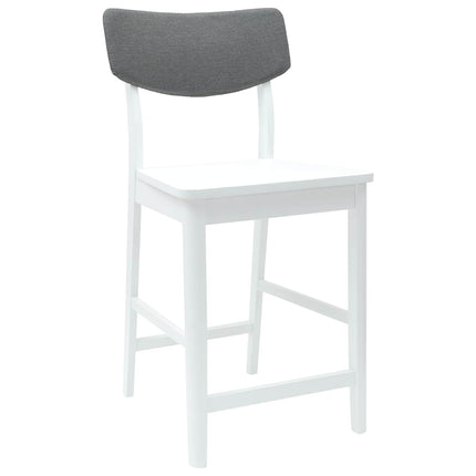 Matstolar 2 pcs Vit 48 x 49 x 95 cm Massiv Gummiträ