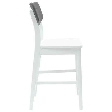 Matstolar 2 pcs Vit 48 x 49 x 95 cm Massiv Gummiträ