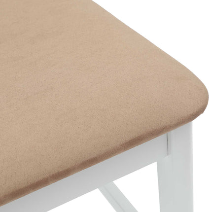 Matstolar 2 pcs Vit 48 x 49 x 95 cm Massiv Gummiträ