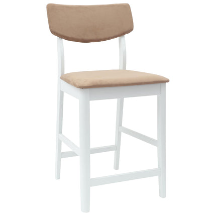 Matstolar 2 pcs Vit 48 x 49 x 95 cm Massiv Gummiträ