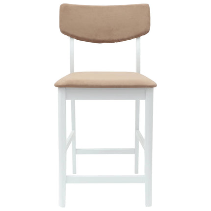 Matstolar 2 pcs Vit 48 x 49 x 95 cm Massiv Gummiträ