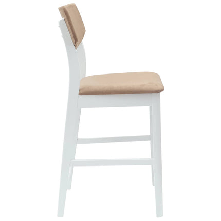 Matstolar 2 pcs Vit 48 x 49 x 95 cm Massiv Gummiträ