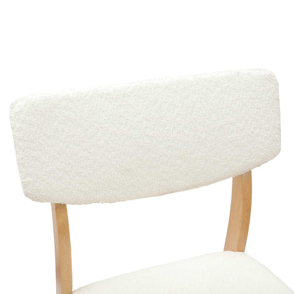 Matstolar 2 pcs Naturfärg 48 x 49 x 95 cm Massiv Gummiträ