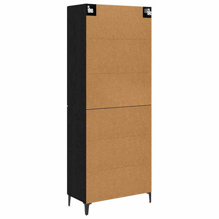 Skåp Svart Ek 69,5 x 34 x 180 cm Konstruerat trä