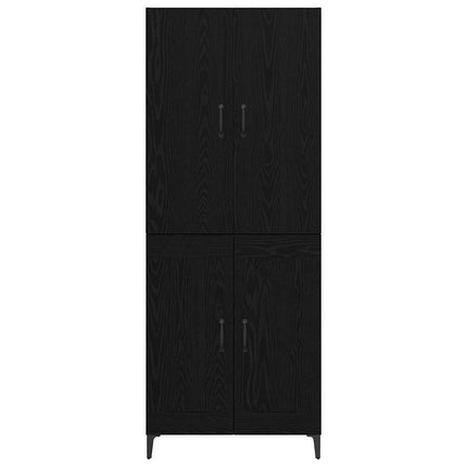 Skåp Svart Ek 69,5 x 34 x 180 cm Konstruerat trä
