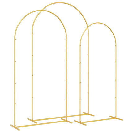 Bröllopsbåge 3 st Guld 120 x 40 x 217 cm Stål