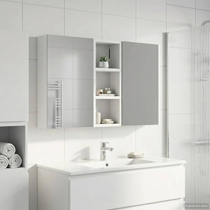Badrumsskåpsset 3 pcs 80 x 10,5 x 50 cm Konstruerat trä