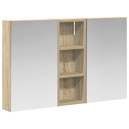 Badrumsskåpsset 3 pcs 80 x 10,5 x 50 cm Konstruerat trä