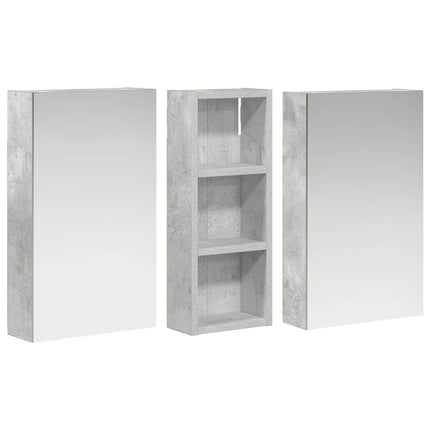 Badrumsskåpsset 3 pcs 80 x 10,5 x 50 cm Konstruerat trä