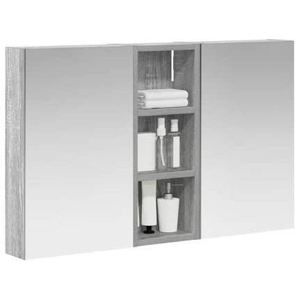 Badrumsskåpsset 3 pcs 80 x 10,5 x 50 cm Konstruerat trä
