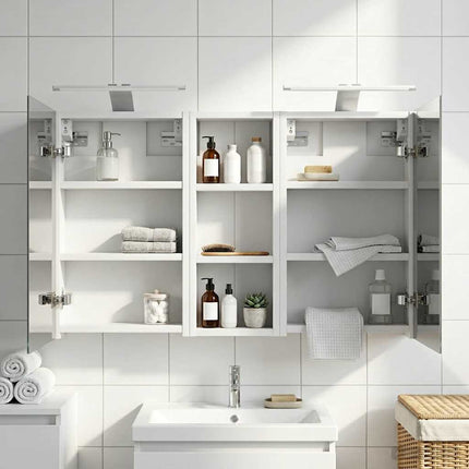 Badrumsskåpsset 3 pcs 80 x 10,5 x 50 cm Konstruerat trä