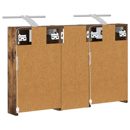 Badrumsskåpsset 3 pcs 80 x 10,5 x 50 cm Konstruerat trä