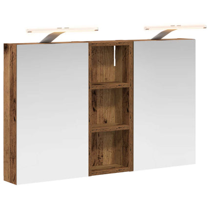 Badrumsskåpsset 3 pcs 80 x 10,5 x 50 cm Konstruerat trä