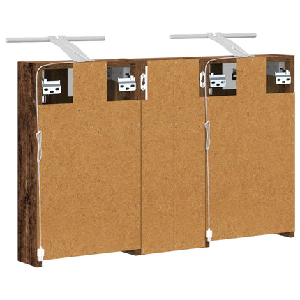 Badrumsskåpsset 3 pcs 80 x 10,5 x 50 cm Konstruerat trä