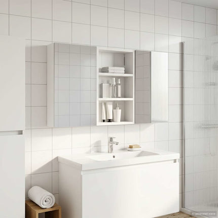 Badrumsskåpsset 3 pcs 90 x 10,5 x 50 cm Konstruerat trä