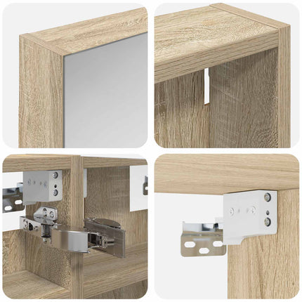Badrumsskåpsset 3 pcs 90 x 10,5 x 50 cm Konstruerat trä