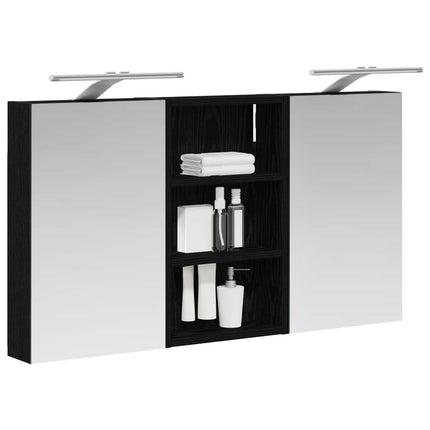 Badrumsskåpsset 3 pcs 90 x 10,5 x 50 cm Konstruerat trä
