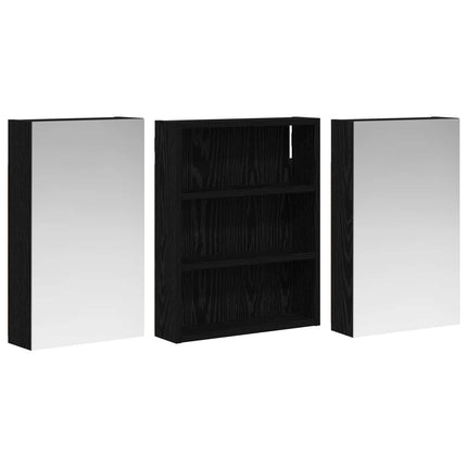 Badrumsskåpsset 3 pcs 100 x 10,5 x 50 cm Konstruerat trä