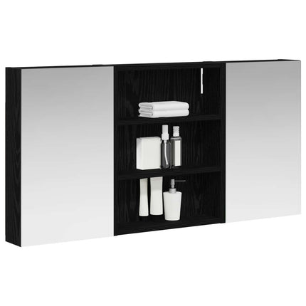 Badrumsskåpsset 3 pcs 100 x 10,5 x 50 cm Konstruerat trä
