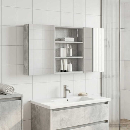 Badrumsskåpsset 3 pcs 100 x 10,5 x 50 cm Konstruerat trä