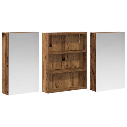Badrumsskåpsset 3 pcs 100 x 10,5 x 50 cm Konstruerat trä