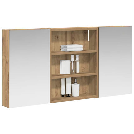 Badrumsskåpsset 3 pcs 100 x 10,5 x 50 cm Konstruerat trä