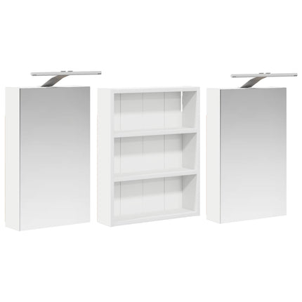 Badrumsskåpsset 3 pcs 100 x 10,5 x 50 cm Konstruerat trä