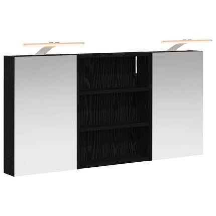 Badrumsskåpsset 3 pcs 100 x 10,5 x 50 cm Konstruerat trä