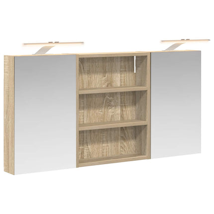 Badrumsskåpsset 3 pcs 100 x 10,5 x 50 cm Konstruerat trä
