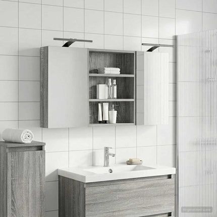 Badrumsskåpsset 3 pcs 100 x 10,5 x 50 cm Konstruerat trä