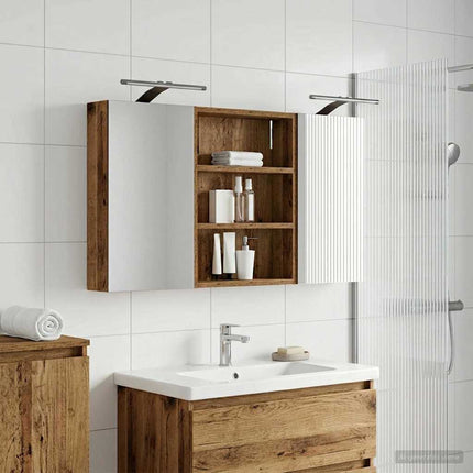 Badrumsskåpsset 3 pcs 100 x 10,5 x 50 cm Konstruerat trä