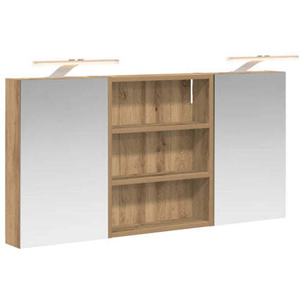 Badrumsskåpsset 3 pcs 100 x 10,5 x 50 cm Konstruerat trä