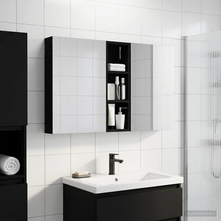Badrumsskåpsset 3 pcs 100 x 10,5 x 60,5 cm Konstruerat trä