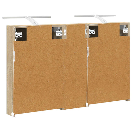 Badrumsskåpsset 3 pcs 100 x 10,5 x 60,5 cm Konstruerat trä