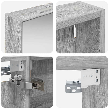 Badrumsskåpsset 3 pcs 100 x 10,5 x 60,5 cm Konstruerat trä