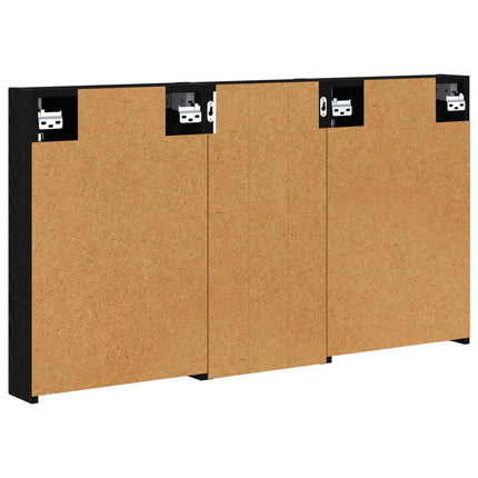 Badrumsskåpsset 3 pcs 110 x 10,5 x 60,5 cm Konstruerat trä